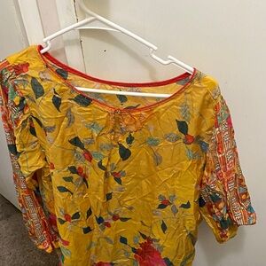 Johnny Was Multicolor Floral Blouse
